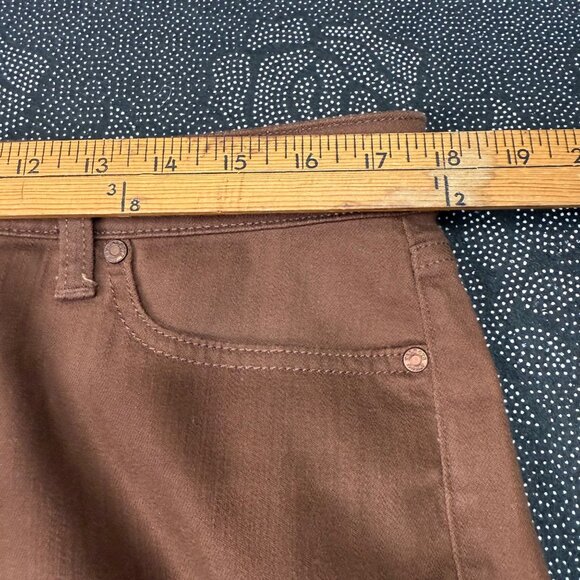 Talbots Womens Size 14P Brown Curvy Slim Ankle Mid Rise Capri Jean - Picture 5 of 10